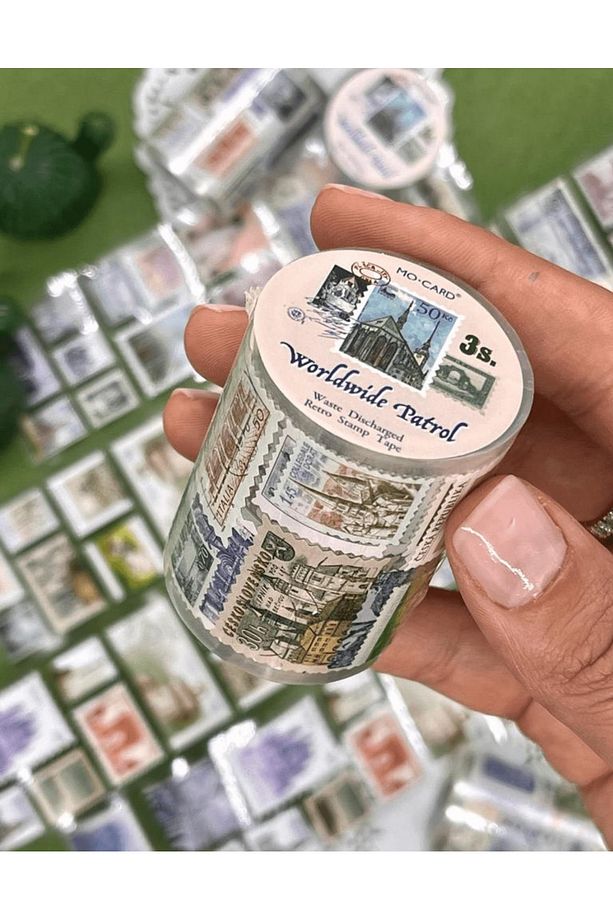 Dünya Genelinde Tarihi Yapılar Tek Tek Çıkartmalı Pul Washi Bant / Sticker / Çıkartma/bullet Journal - 1