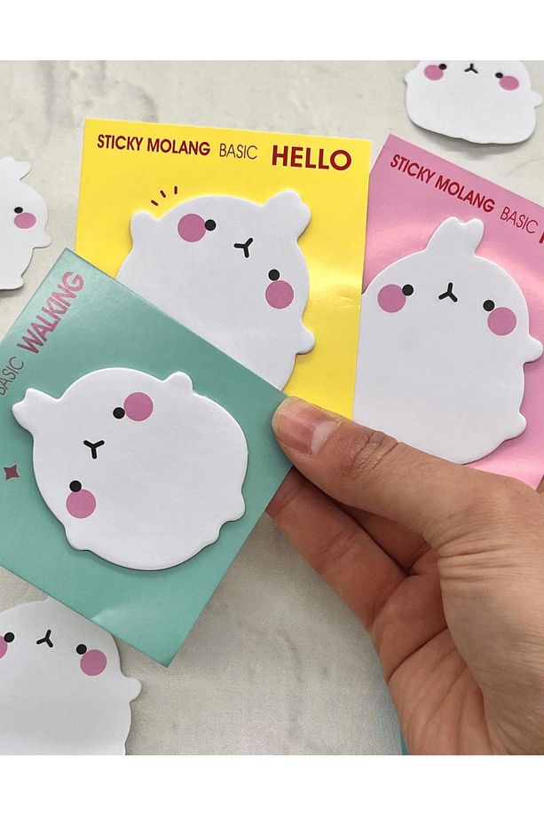 Molang 3'lü Post-it Seti / Sticky Note / Yapışkanlı Not Kağıdı /  Bullet Journal / Scrapbook - 6