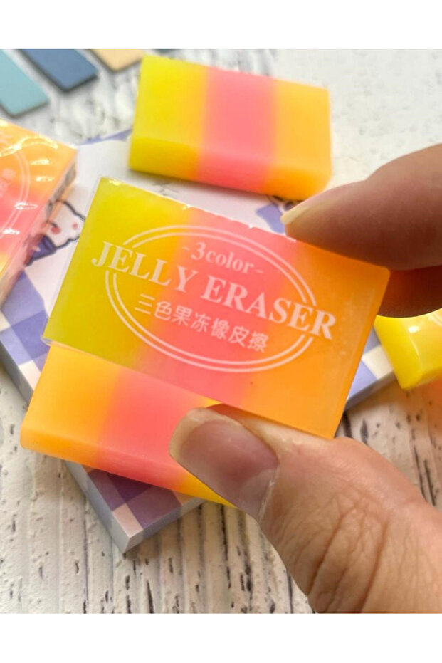3 Color Yellow/Pink/Orange Eraser