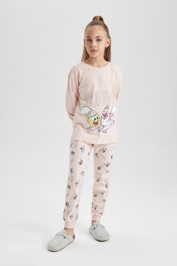 Kız Çocuk Spongebob Uzun Kollu Pijama Takımı B7299a823wn - 2
