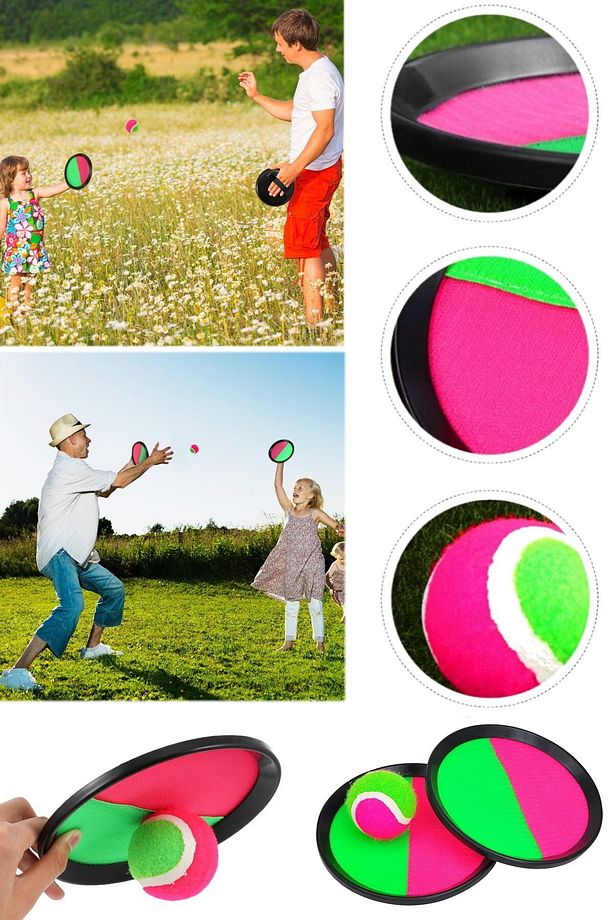 Açık Hava Sporları Ebeveyn-çocuk Yakalama Topu Oyuncak Yapışkan Raket Oyuncak Yapışkan Top Oyuncak - 6