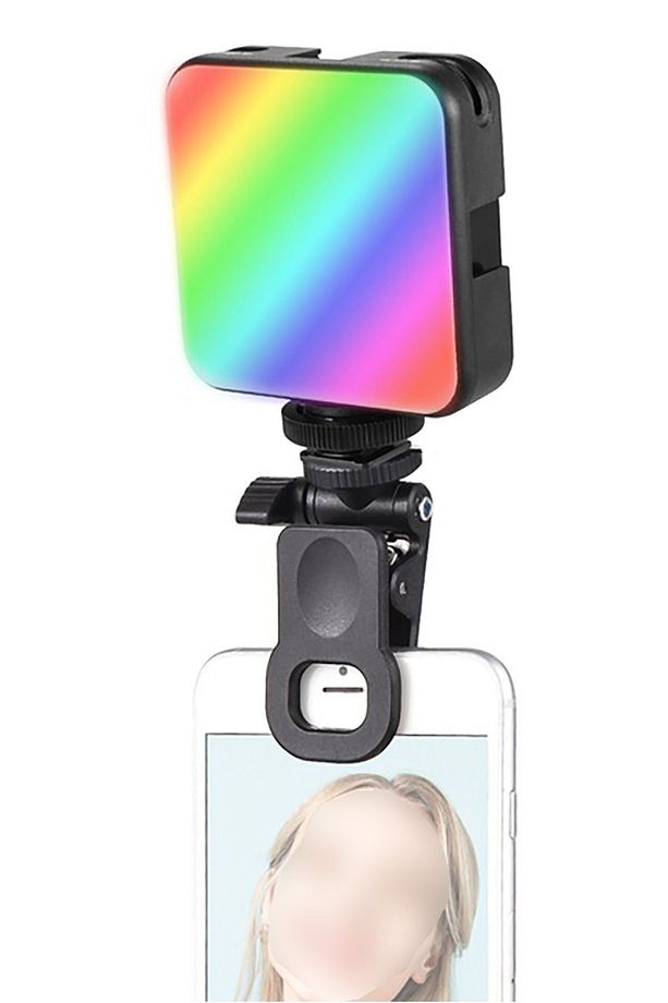 Şarjlı 100 LED Selfie Video Kamera Işığı Tripod Uyumlu ve Mandallı 3500-6500 ,Dimmer Ayarlı - 7