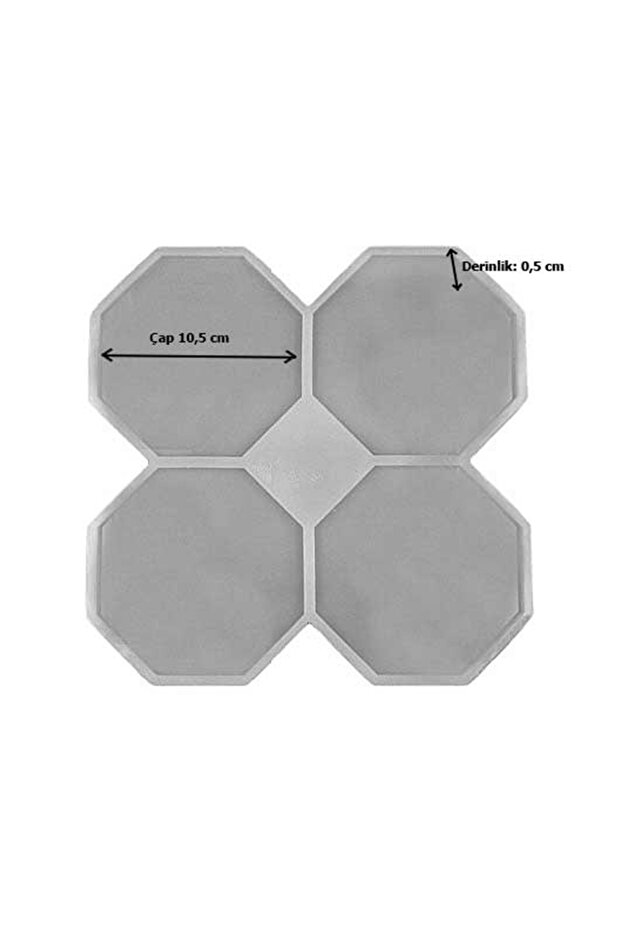 Epoxy Multi Octagonal Coaster Silicone Mold Em107 - 3