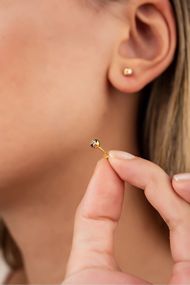 Disko Toplu Altın Küpe - 3