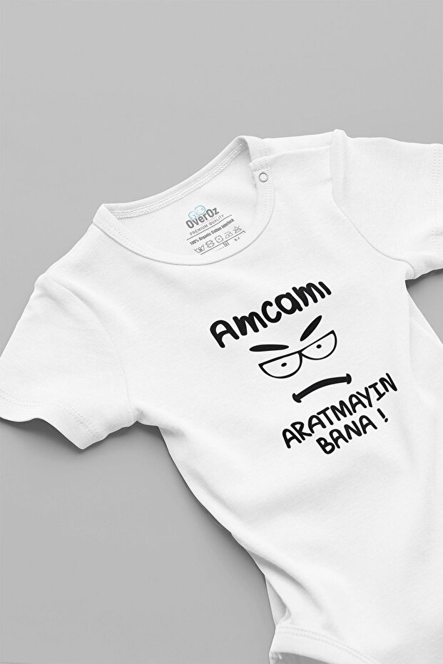100% Cotton Organic Baby Bodysuit - Don't Make My Uncle Look for Me Written, Snapback Bodysuit 5750