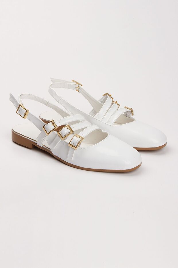 Patent Leather Open Back Square Toe Short Heel Daily Comfortable Ballerina Women's Short Heeled Shoes
