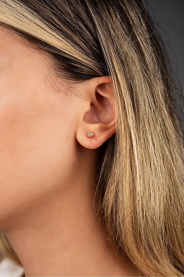 Disko Toplu Altın Küpe - 4