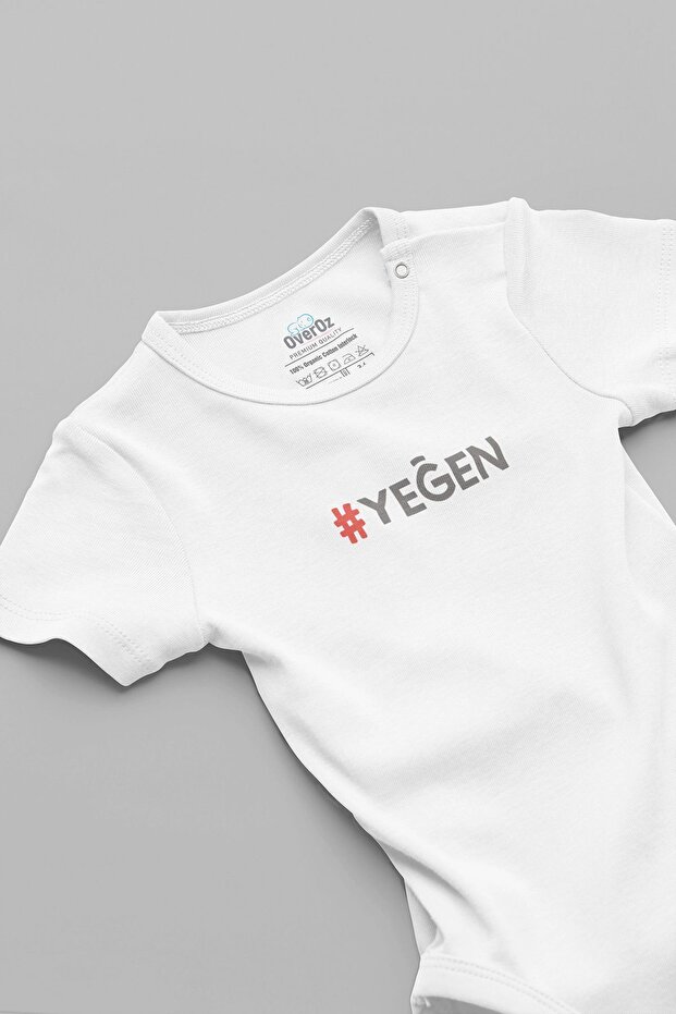 Organic 100% Cotton Nude Printed Baby Bodysuit White Bodysuit with Snap Fasteners 5830