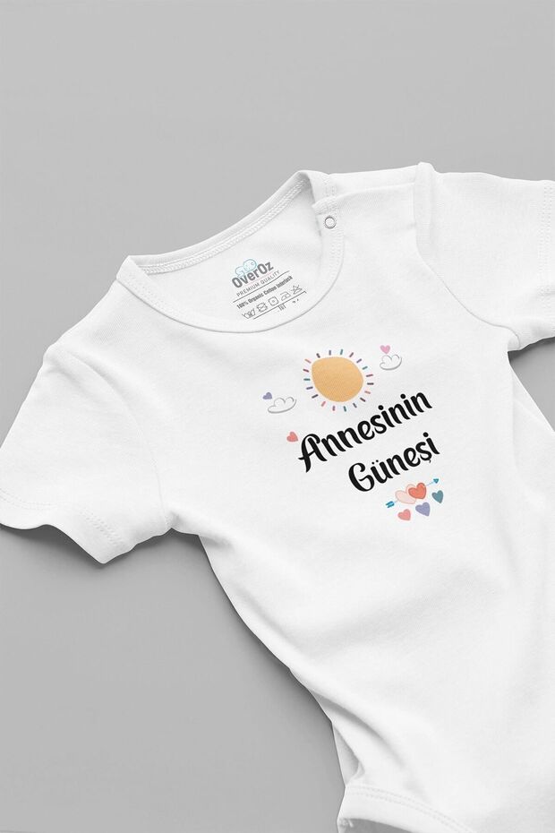 Mother's Sun Written Organic 100% Cotton Baby Bodysuit - Short Sleeve and Snap Jumpsuit 5616