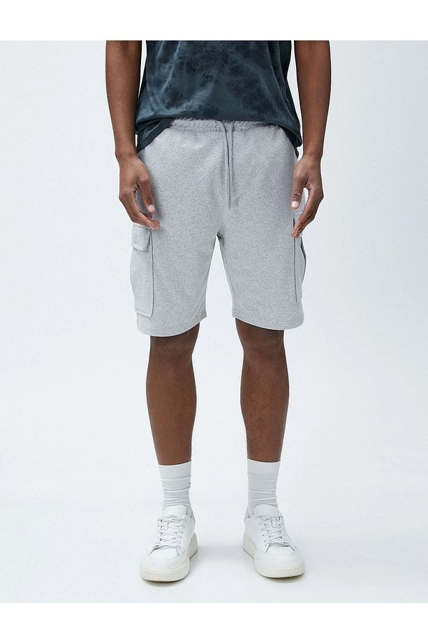 Multi Pocket Bel Lastikli Bağcıklı Oversize Normal Boy Erkek Şort (RAHAT KALIP) - 3