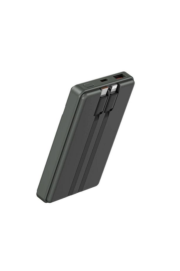 Wi-P004 Trunk Serisi Type-C Lightning Çıkışlı Taşınabilir Powerbank PD 22.5W 10000mAh Gri - 4