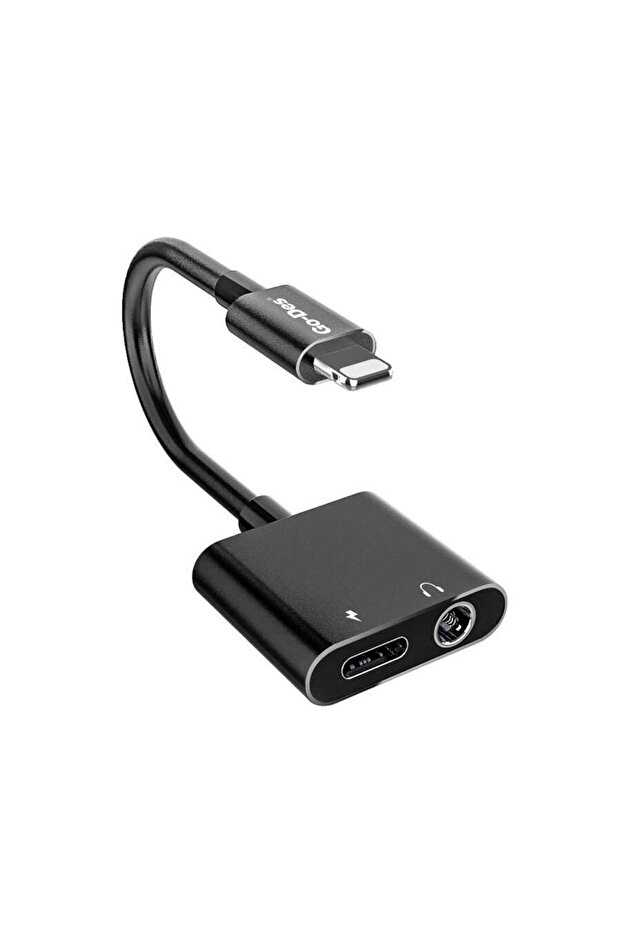 Gd uc026 2 In 1 Lightning 3.5 mm Aux Kulaklık ve Şarj Dönüştürücü Ses Adaptörü - 2