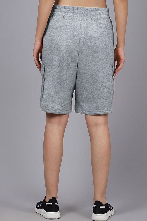Multi Pocket Bel Lastikli Bağcıklı Oversize Bermuda Kadın Şort (rahat Kalıp) - 5