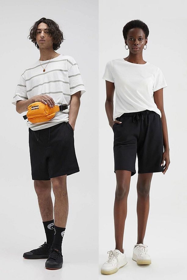 Relax Shift Way Unisex Cepli Basic Jogging Bermuda Şort - Sevgili Kombini (TEKLİ ÜRÜNDÜR) - 1