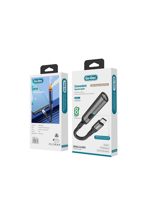 Type-C Bağlantılı Elektronik Çakmak Go Des GD-UC322 - 2