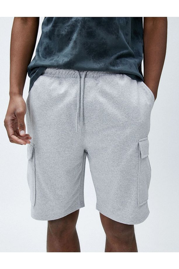 Multi Pocket Bel Lastikli Bağcıklı Oversize Normal Boy Erkek Şort (RAHAT KALIP) - 2