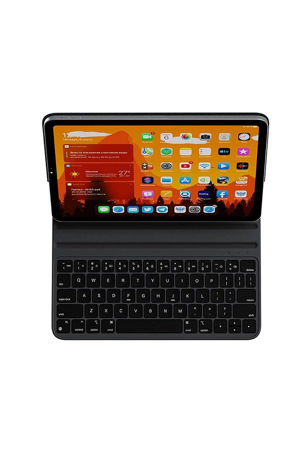 iPad Pro 10.9 2020 (4.Nesil) Uyumlu Klavyeli Kılıf Wiwu F16 Standlı ve Magnetik Tasarımlı - 2