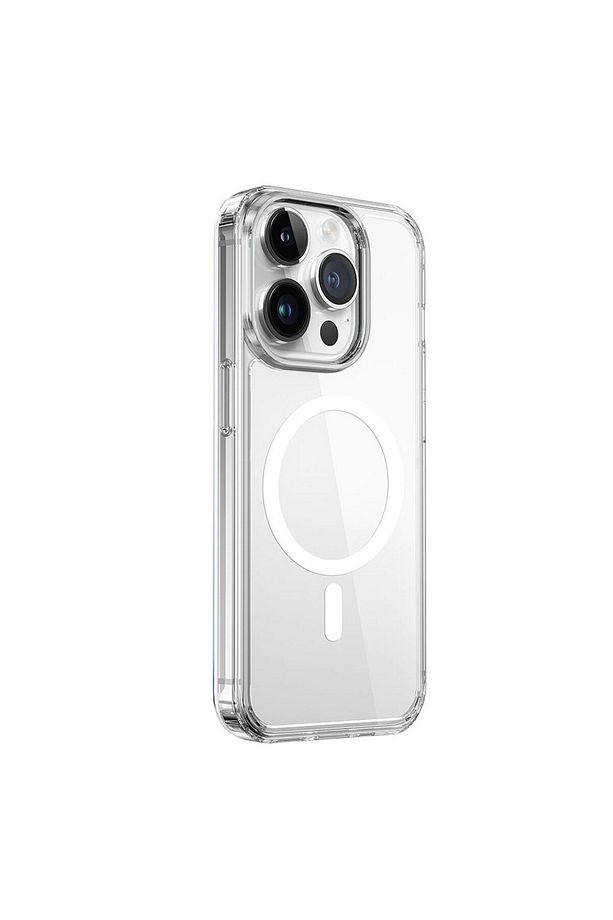 iPhone 15 Pro Max Uyumlu Kılıf Wiwu Magnetic Crystal Sert PC Kapak Şeffaf - 1