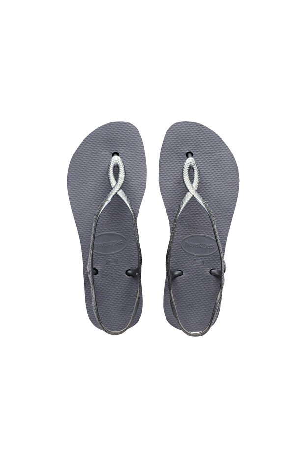 Luna Flatform Gray Steel Women's Slippers 4148600-5178