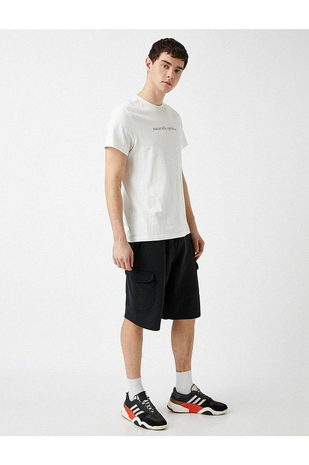 Multi Pocket Bağcıklı Oversize Uzun Erkek Bermuda Kapri Şort (rahat Kalıp) - 3