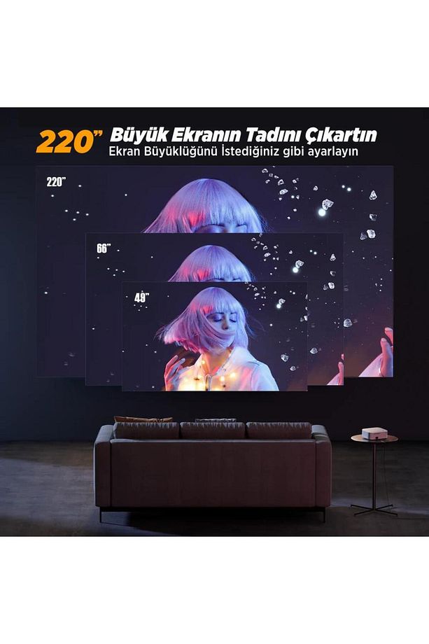 Leisure 495w Android Tv 4k Destekli Projeksiyon Cihazı 5gwi-fi 5.1bluetooth 220 Inç Ekran Dolby Ses - 6