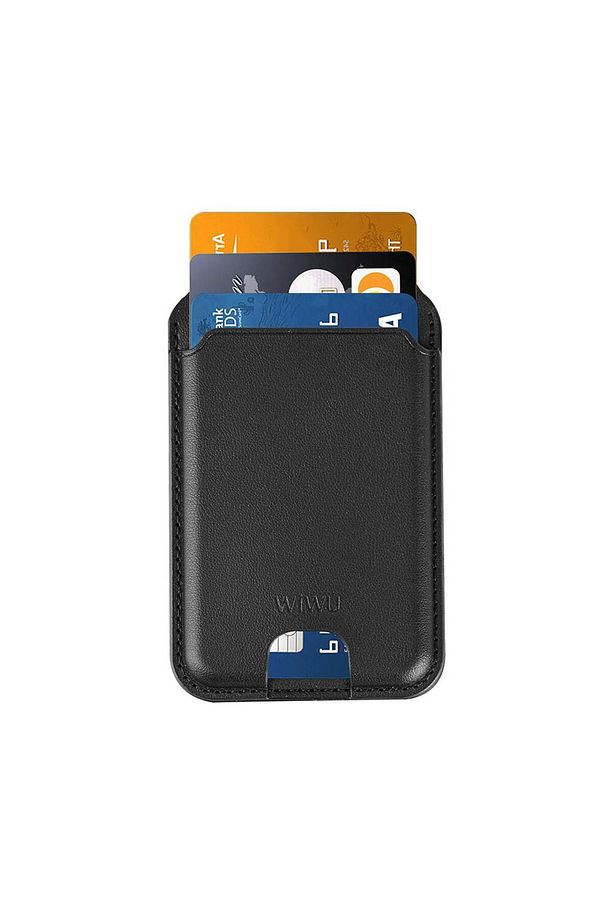 Standlı Magnetik Kartlık Wiwu MW-003 Mag Wallet Siyah - 1
