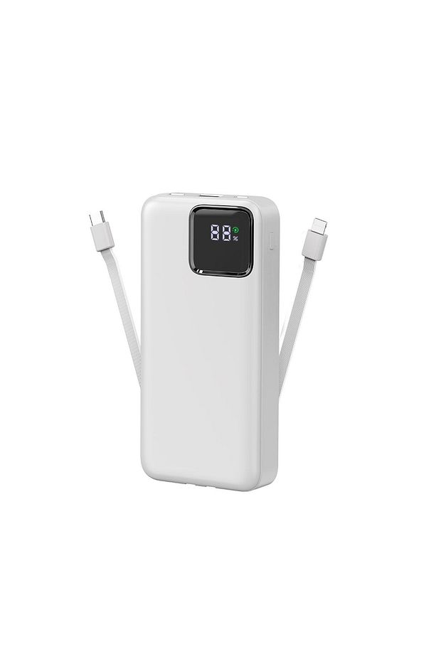 Jc-22 Dijital Led Ekran Şarj Göstergeli Type-c Ve Lightning Kablolu Powerbank 22.5w 20000mah - 2