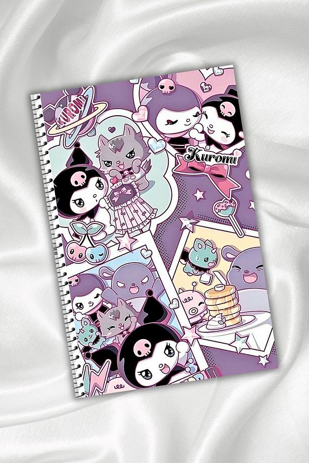 Hello Kitty ve Kuromi  Çizgisiz Defter,64 Sayfa,a5,spiralli Defter - 2