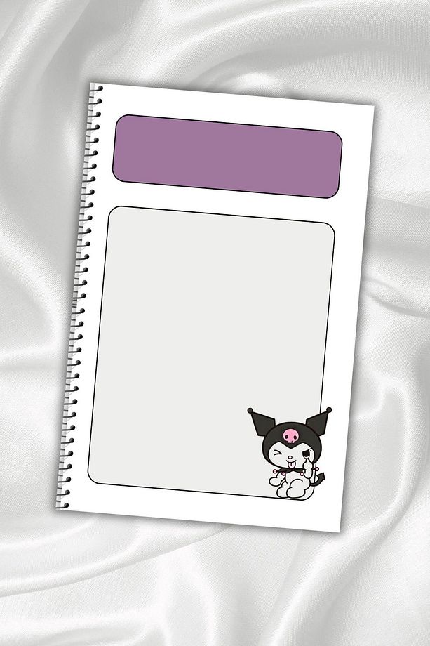 Hello Kitty ve Kuromi  Çizgisiz Defter,64 Sayfa,a5,spiralli Defter - 3