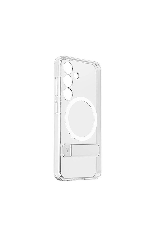 Galaxy S24 Plus Kılıf Magsafe Şarj Özellik Kamera Korumalı Standlı Wiwu KCC-025 Aurora Serisi Şeffaf - 2