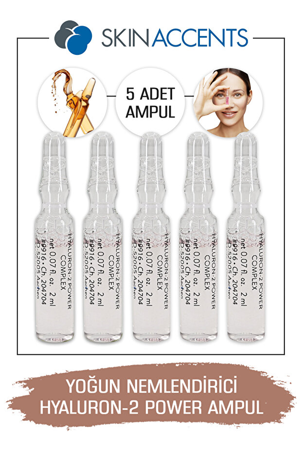 Hyaluron Power Skin Serum - Intensive Moisturizing and Softening, 5 Dermaroller and Dermapen