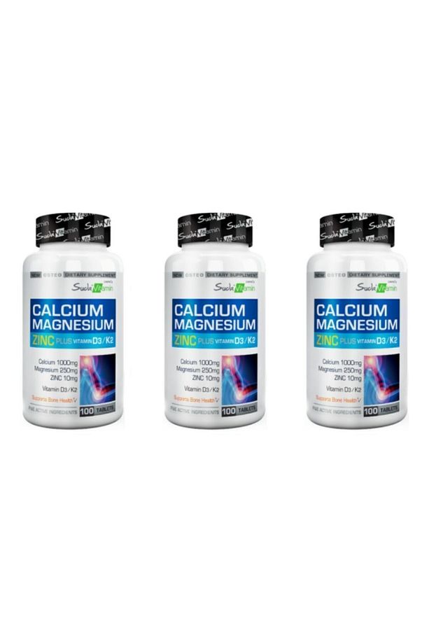 Calcium Magnesium Zinc Plus Vitamin D3 K2 100 Tablet 3 Adet - 2