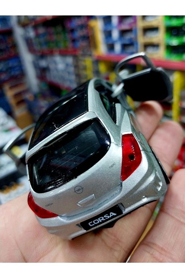 Opel Corsa Metal Araba Orjinal Diecast Puback Model Demir Koleksiyon Kapı Açılır Sılver - 2