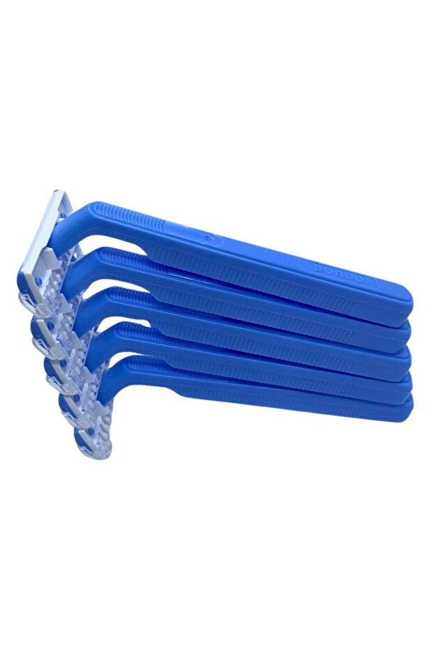 5-Piece Long Handle Bath Razor Set - Chrome Plated and Foam Skimmer - 5