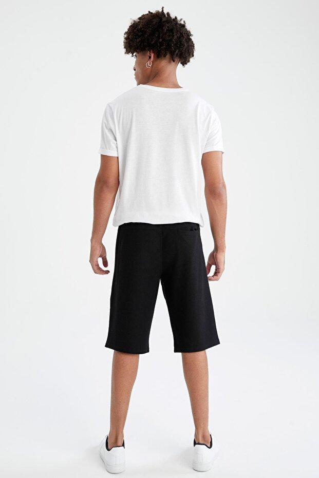 Regular Fit Basic Kapri Şort - 4