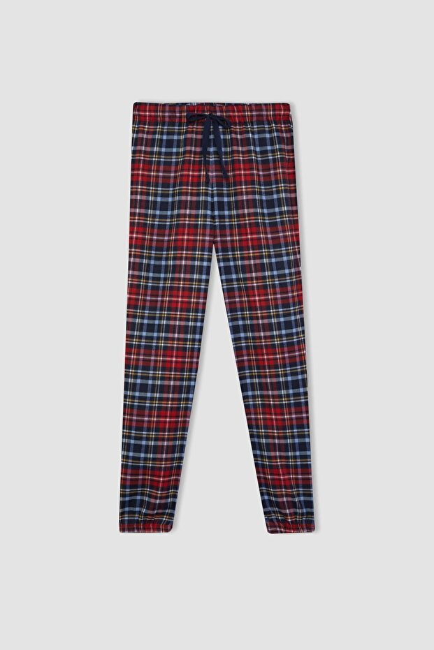 Fall In Love Regular Fit Plaid Patterned Flannel Pajama Bottoms B5461ax23wn
