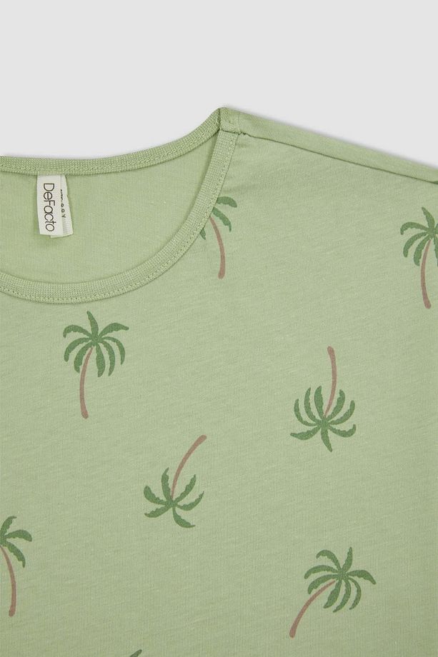 Kız Çocuk Desenli Kısa Kollu Şortlu Pijama Takımı B0813a823sm - 4