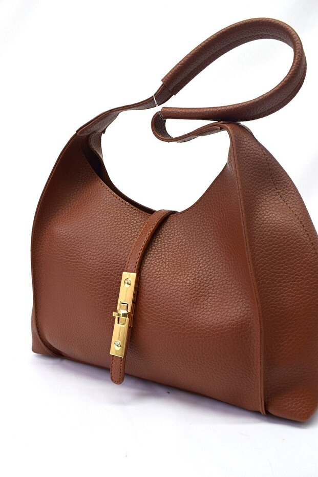 Faux Leather Buckle Leather Model Women's Shoulder Bag Tony Tnc1001