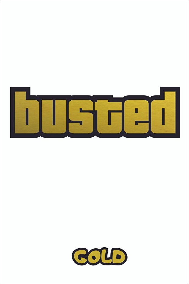 Busted Sticker Car, Motorcycle, Helmet, Laptop, Glass Sticker 18x7cm