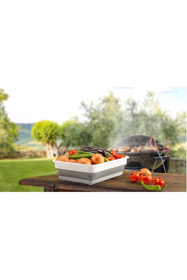 2li Set Katlanır Dikdörtgen Badya Katlanır Badya Seti - 4