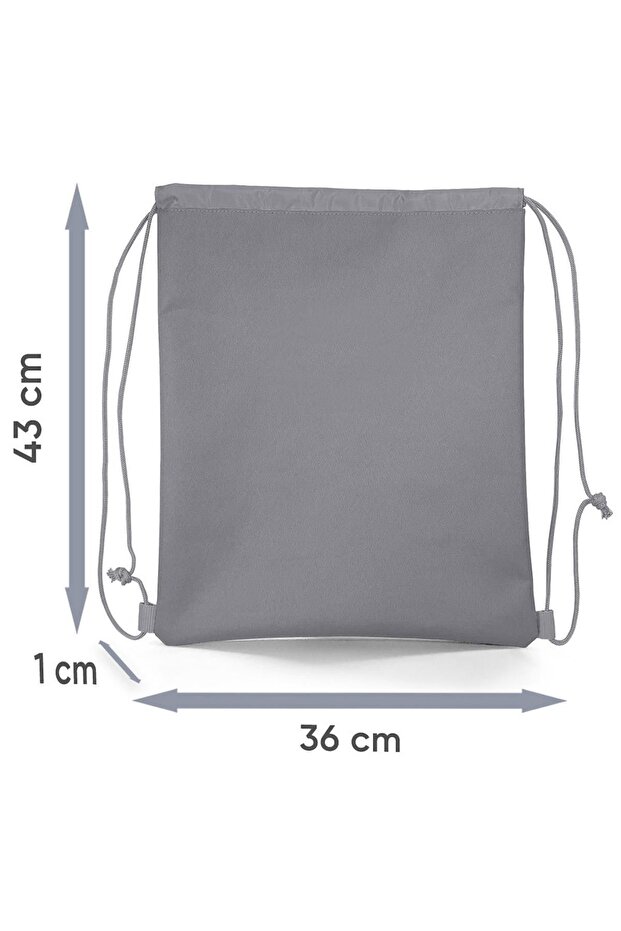 Graffiti Patterned Drawstring Drawstring Children's Backpack - 12648 - 5