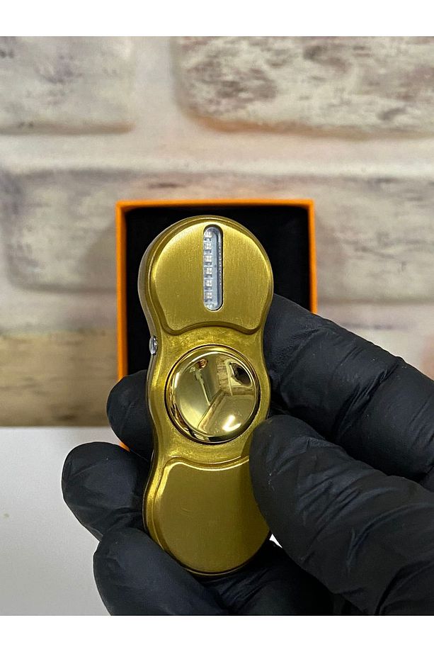 Ledli Özel Üretim Usb Şarjlı Stres Çarkı Sarı Çakmak - 5