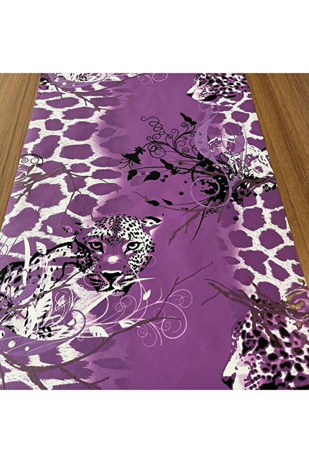 Mor Leoparlı Ithal Vinly Duvar Kağıdı (5m²) - 2