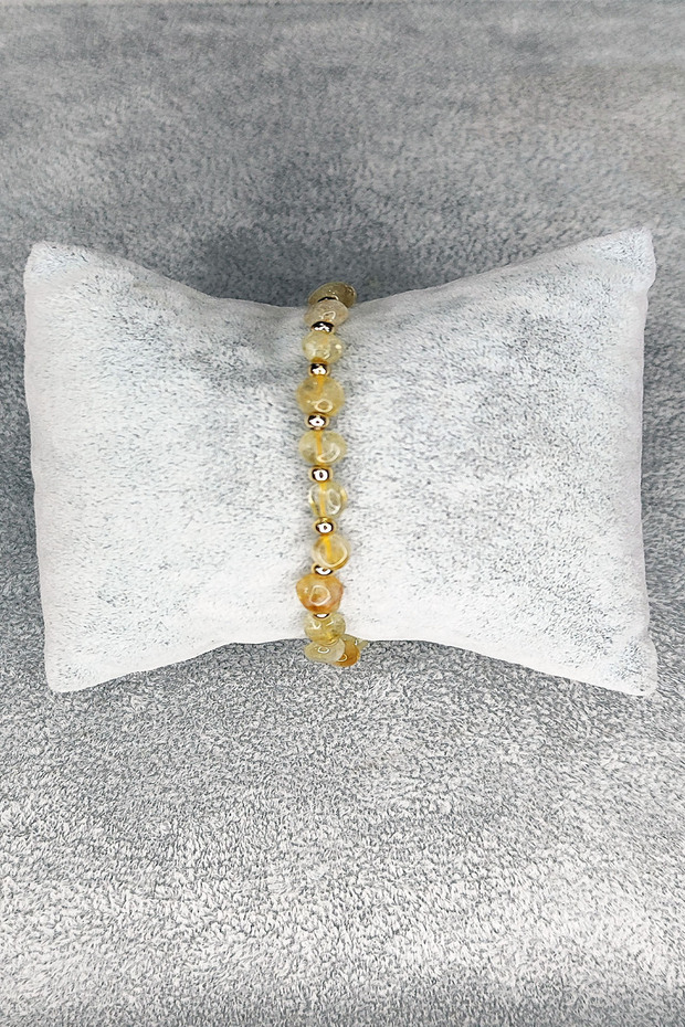 Certified Adjustable Macrame Citrine Stone Natural Stone Bracelet
