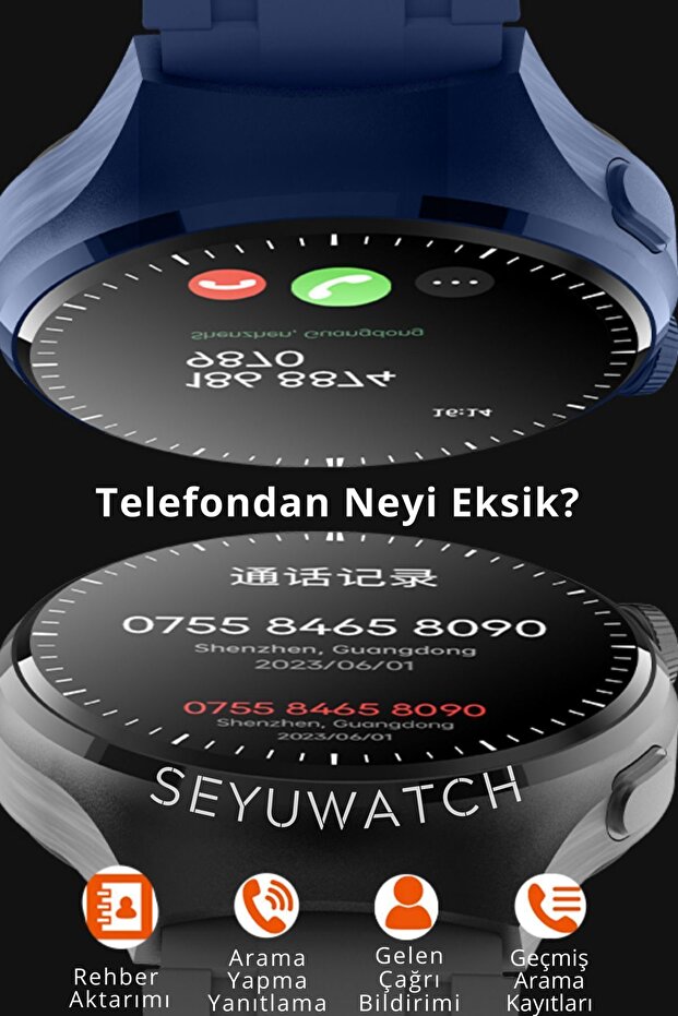 Watch Hx Pro Akıllı Saat Iphone Ve Android Telefonlara Uyumlu Gümüş Smartwatch - 2