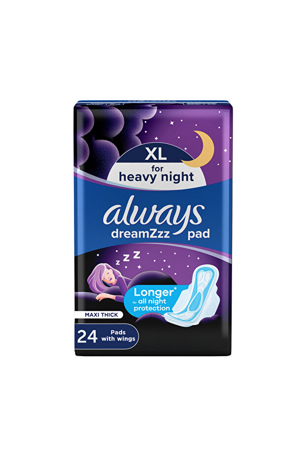 Dry and Comfort Night Sanitary Pads Large 24 ct
