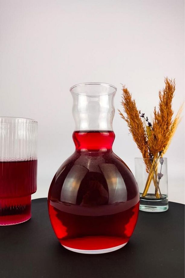 Cam Su Ve Meşrubat Mini Sürahi Karaf Sunum Kokteyl Şişesi 550 ml - Sl.hyb.010 C1-1-288 - 3