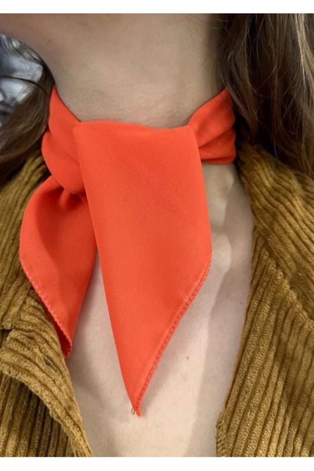 Şifon Fular Turuncu - 2