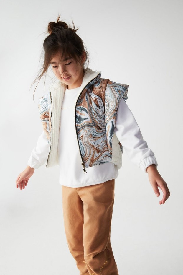 NK KİDS 35307 GIRL'S MINT NATURAL VEST