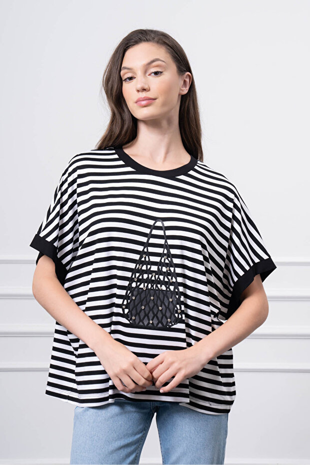 Çizgili Bluz - 1